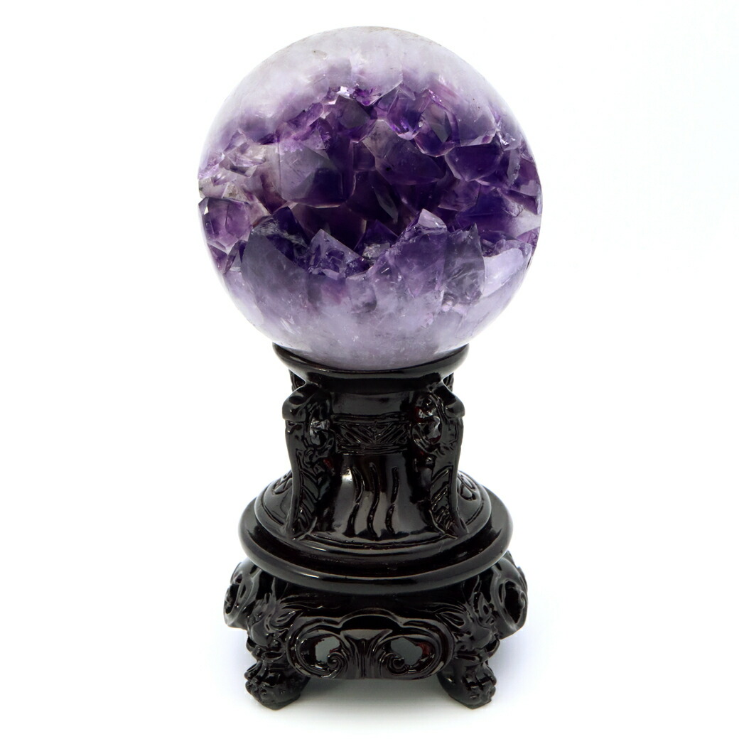 楽天市場】アメジスト 笑口 丸玉 直径74mm 511g 台座付き ジオード 1点