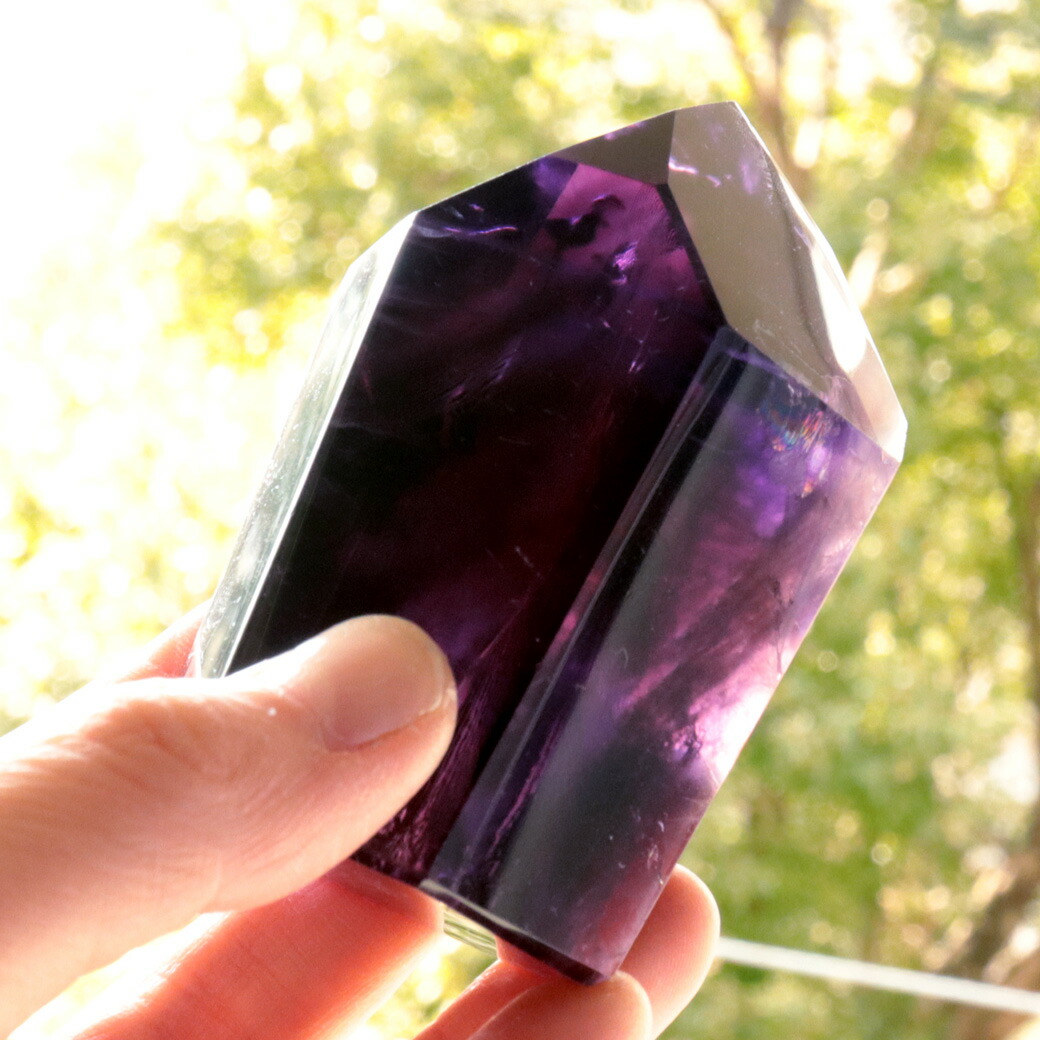 楽天市場】アメジスト 六角柱 ポイント LEDライト付き 1点もの