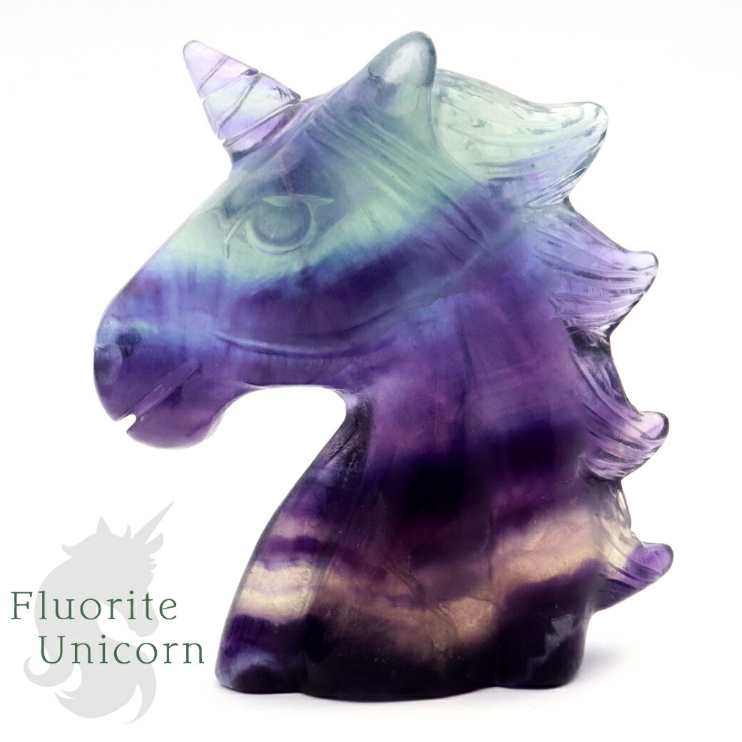 楽天市場】フローライト ユニコーン 置き物 オブジェ 飾り物 置物 蛍石