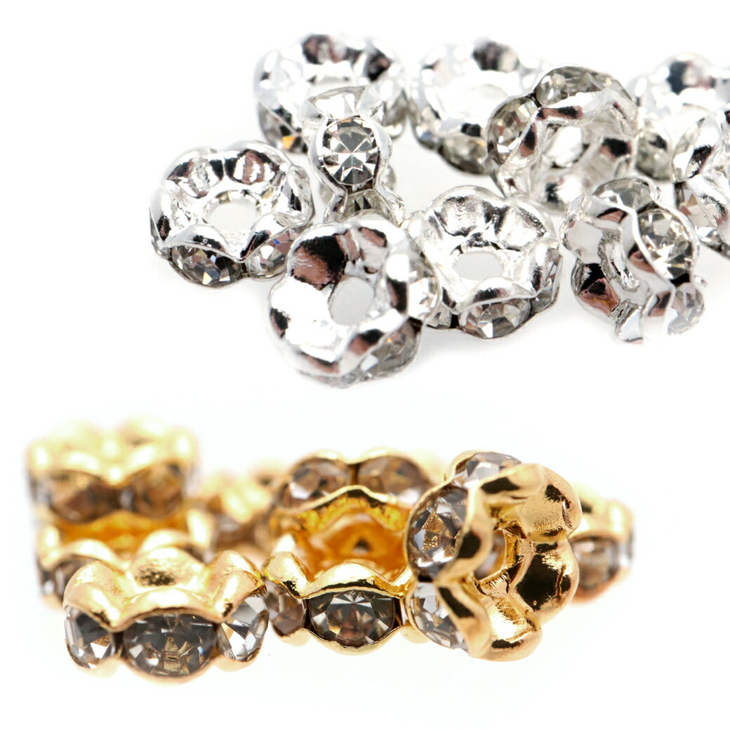 楽天市場】ロンデル 5mm 10個入り 波ロンデル 波型 ラインストーン