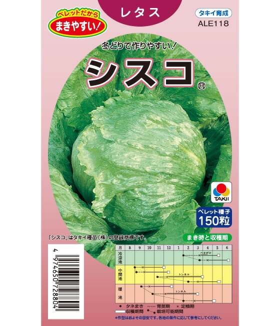 楽天市場】レタス 種 シスコ タキイ 種苗 家庭菜園 プロ向け 大袋 小袋