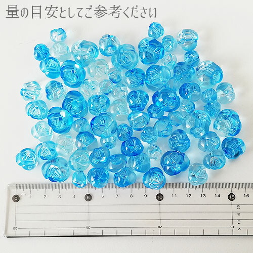 楽天市場】ヘアゴム用ビーズ バラ ローズ 薔薇 サイズミックス 約100g