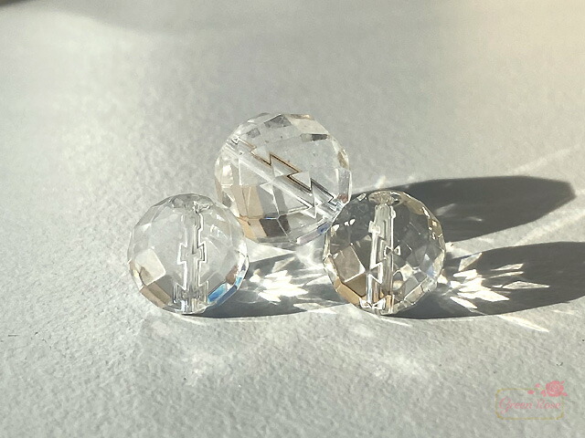 楽天市場】水晶 クリスタル 多面カット ビーズ 粒売り 天然石