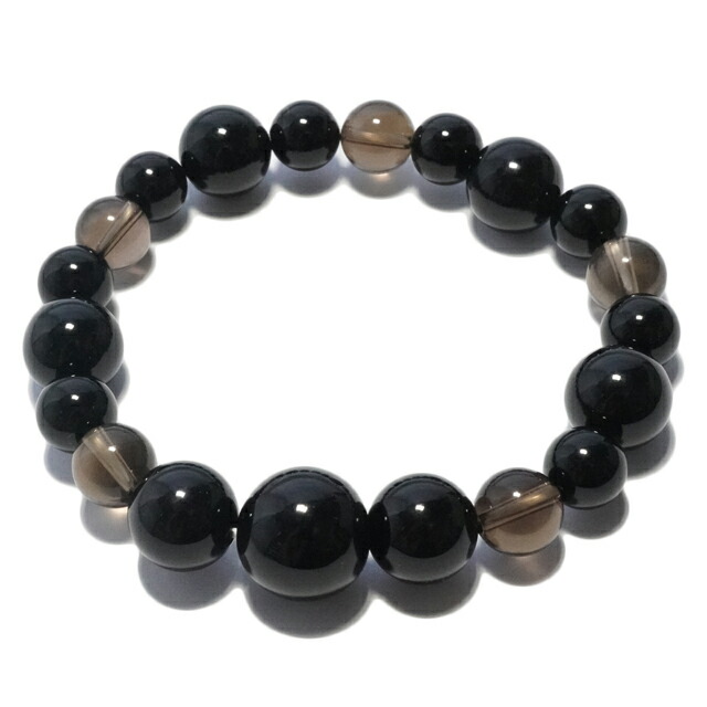 楽天市場】ブレスレット オニキス スモーキークォーツ パワーストーン