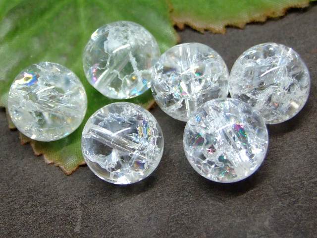 楽天市場】58944 虹入り クラック水晶 14mm AAA 1粒売り 爆裂水晶