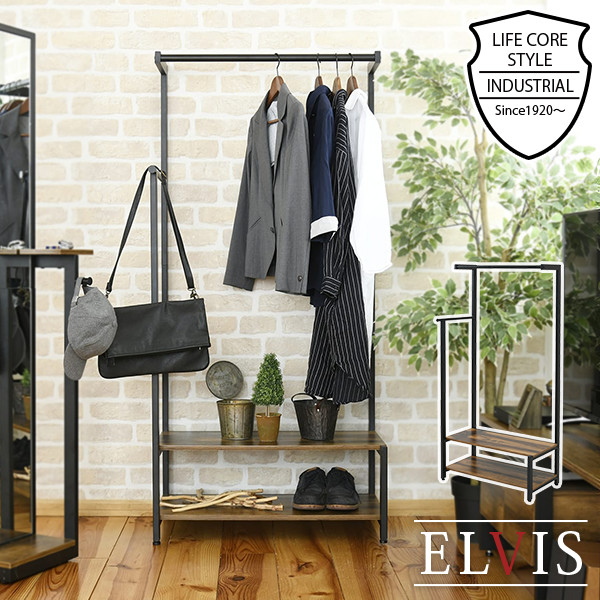 楽天市場】インダストリアル ハンガーラック 【ELVIS】 幅76 奥行46 高