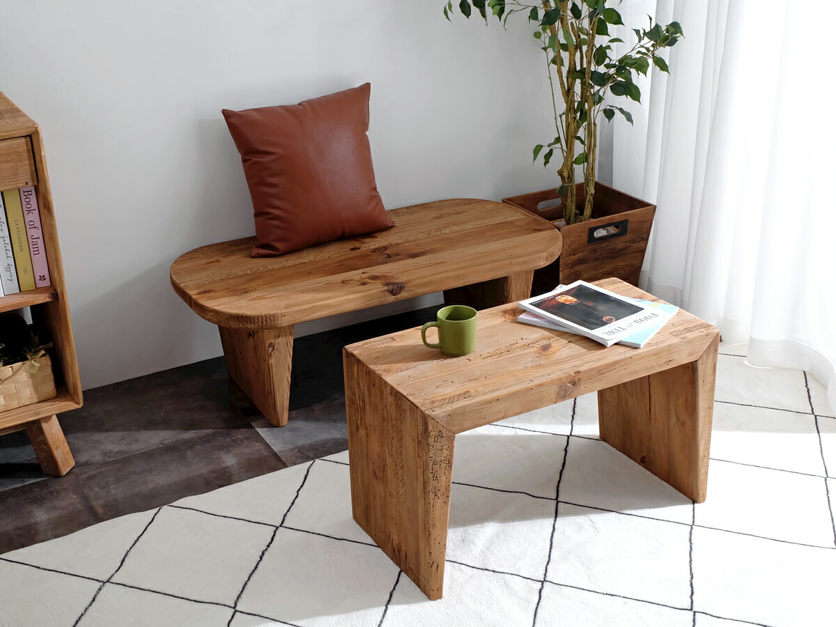 楽天市場】【古材家具】リサイクルパイン マルチテーブル 70サイズ コ