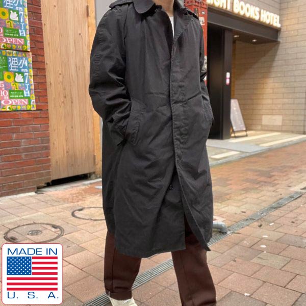 楽天市場】80's/実物/米軍/ステンカラー コート/レインコート/黒【38R