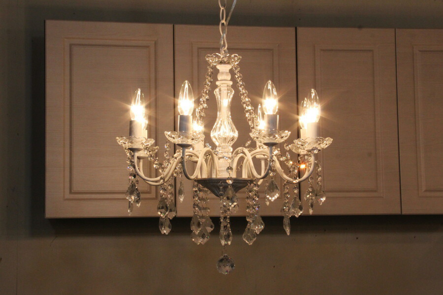 楽天市場】OS-001/8 WH 8灯シャンデリア LED対応 アンティーク 調 8灯