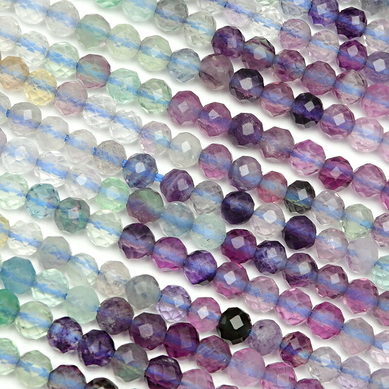 楽天市場】マルチカラーフローライト 面カット 丸玉 3mm［プレミアム