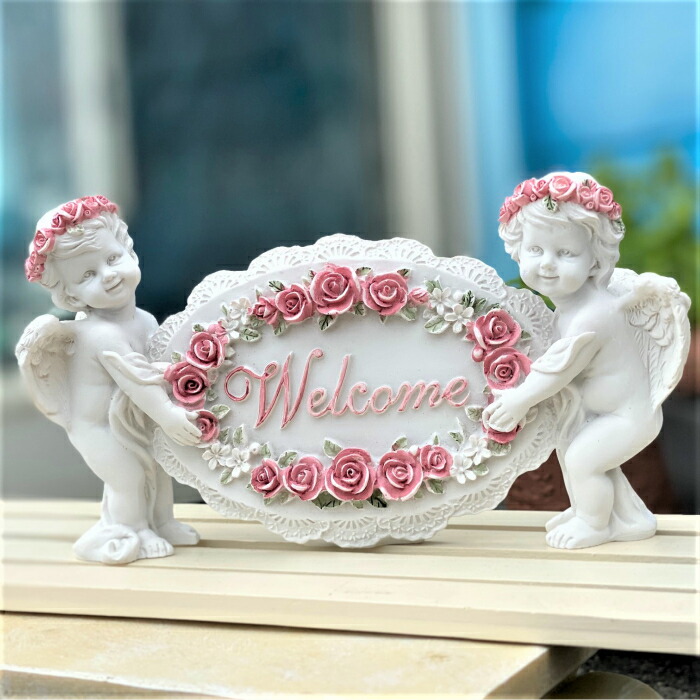 天使雑貨】希少ウェルカムボード 1点もの 天使雑貨】希少ウェルカム