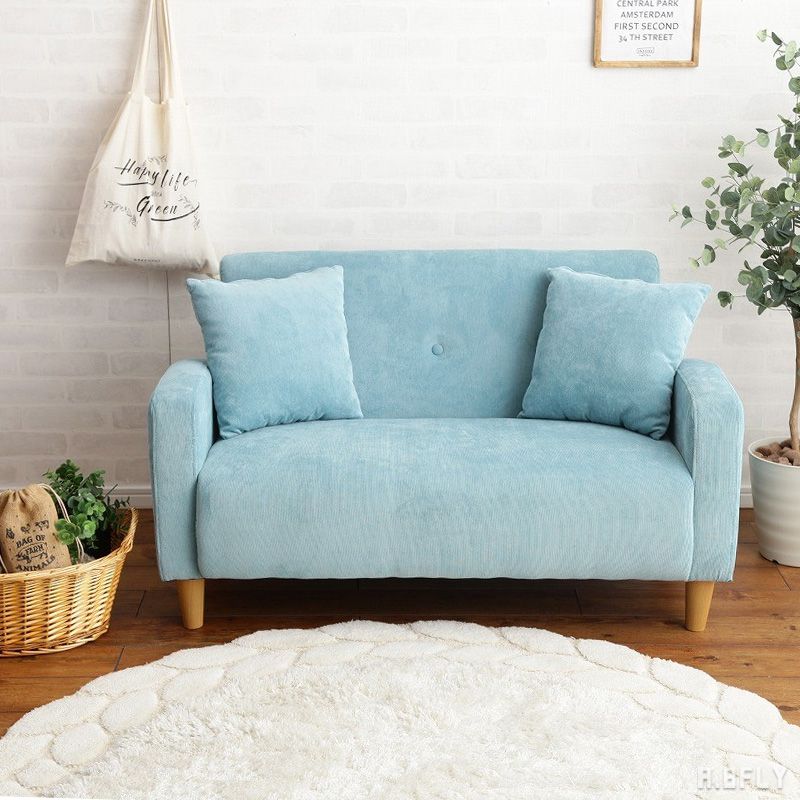 楽天市場】2人掛けソファ ソファー sofa 丸み フォルム 爽やか