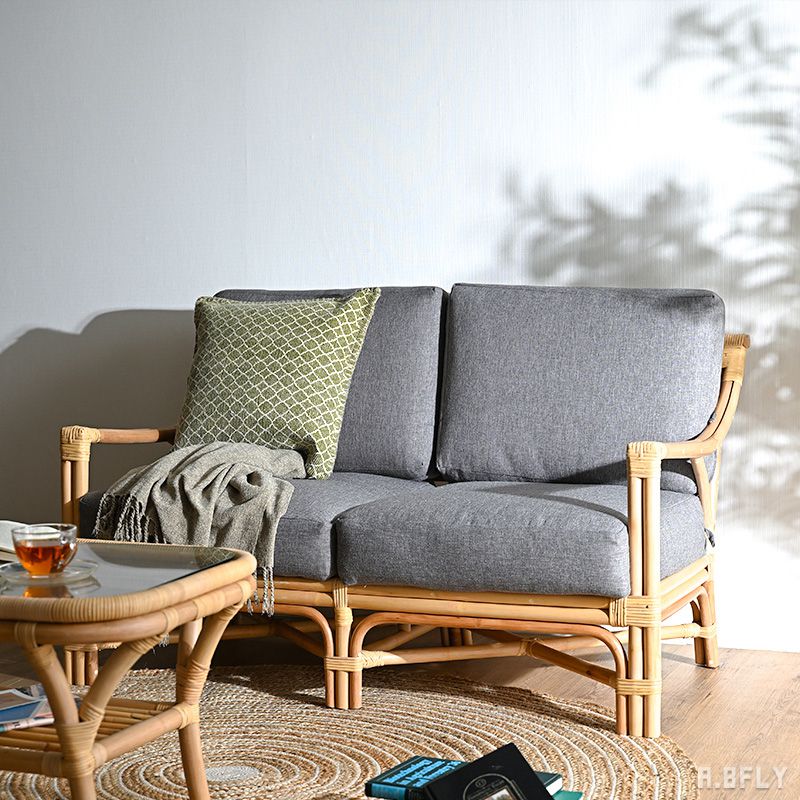 楽天市場】2Pソファ 2人掛けソファ ラタンソファ 籐 ラタン 天然素材