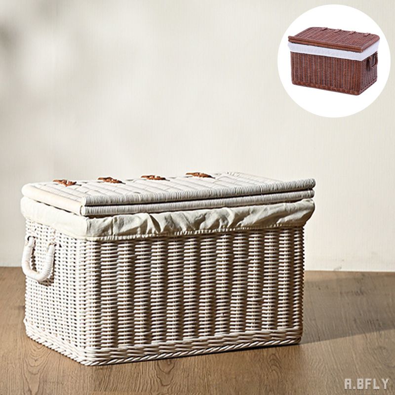 楽天市場】【最大6,000円クーポン配布中】蓋つき バスケット カゴ