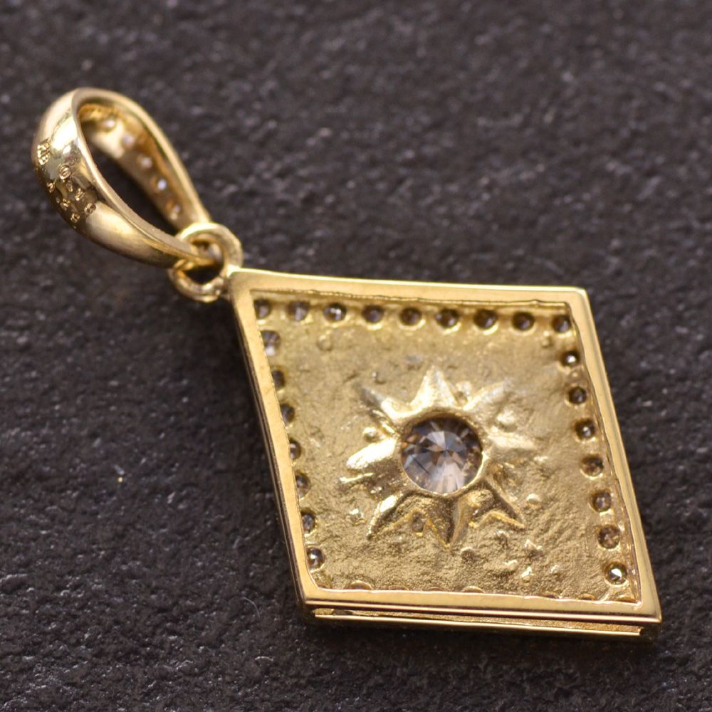 楽天市場】ペンダントトップ メンズ 18金 K18 18K ダイヤモンド 後光