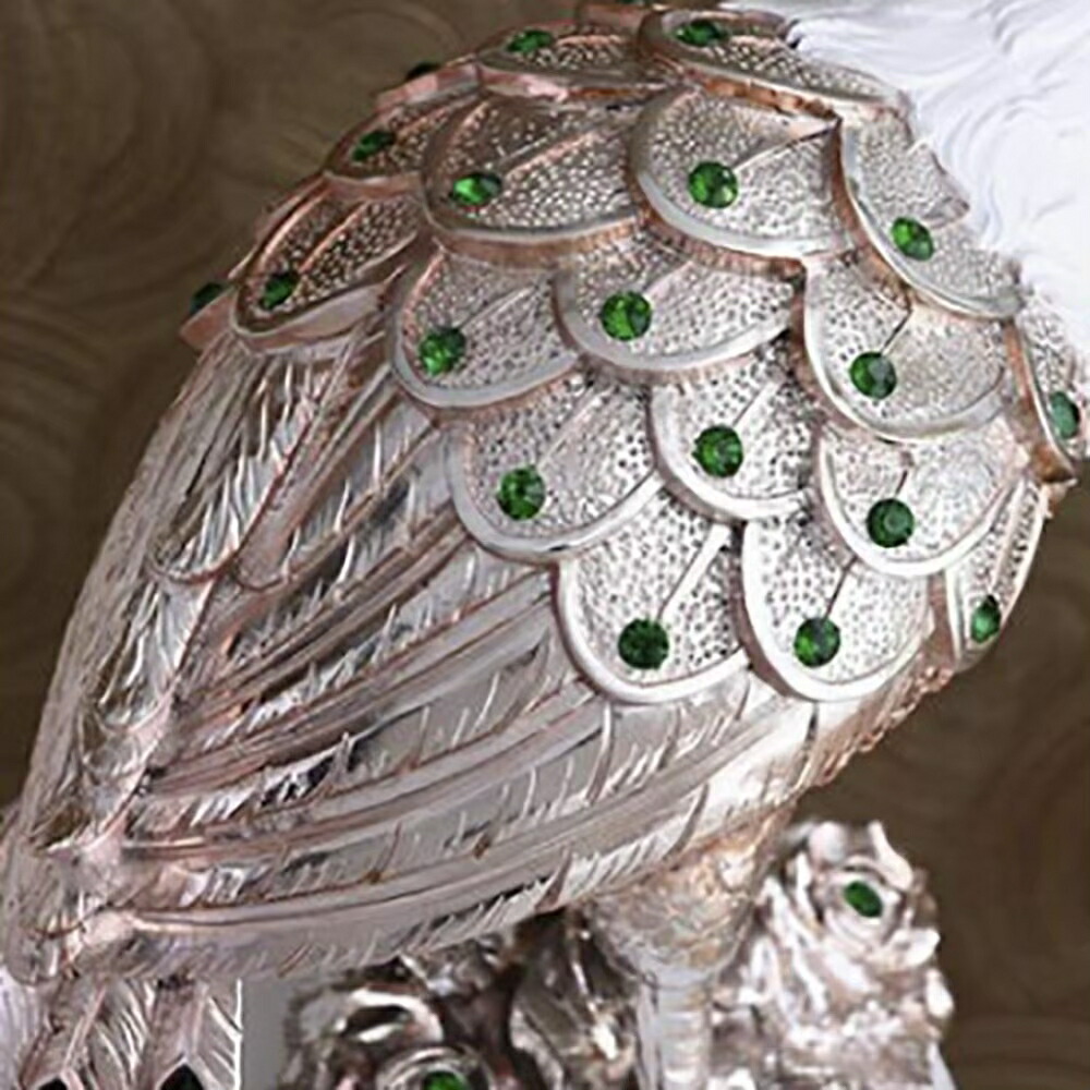 楽天市場】スーパーセール10％OFF 9/11終了 【人気商品】置物 孔雀 白