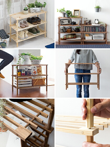 楽天市場】ラック 木製 棚 3段 北欧 シェルフ 収納 収納ラック 収納棚