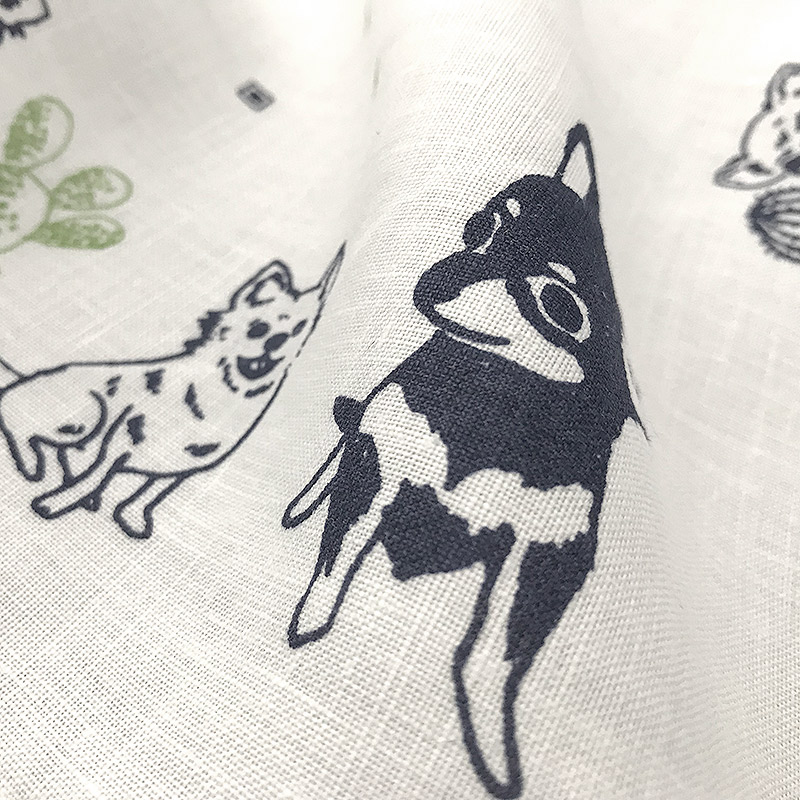 楽天市場】日本製 リネン ハンカチ チワワ 犬 ドッグ 麻100% 大判