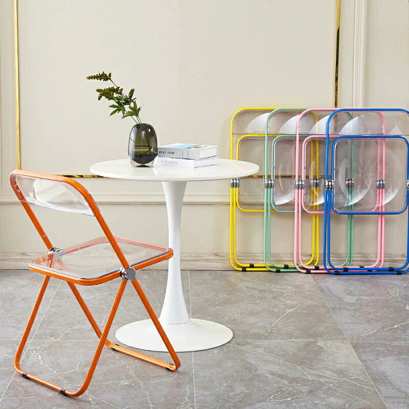 楽天市場】「一年間保証 」人気 クリアチェア 韓国 パイプ椅子 クリア