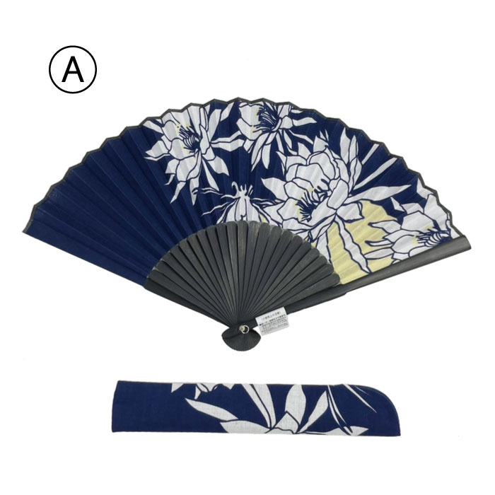 楽天市場】手ぬぐい扇子「月下美人」布製／ケース付き／ギフト／粋／花