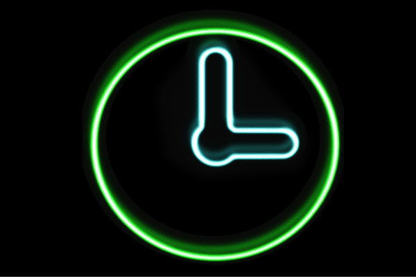 楽天市場】ネオン 時計とけい 掛け時計 時間 イラスト ネオンライト 電