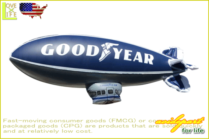 楽天市場】【アメリカン雑貨】インフレータブルブリンプ グッドイヤー