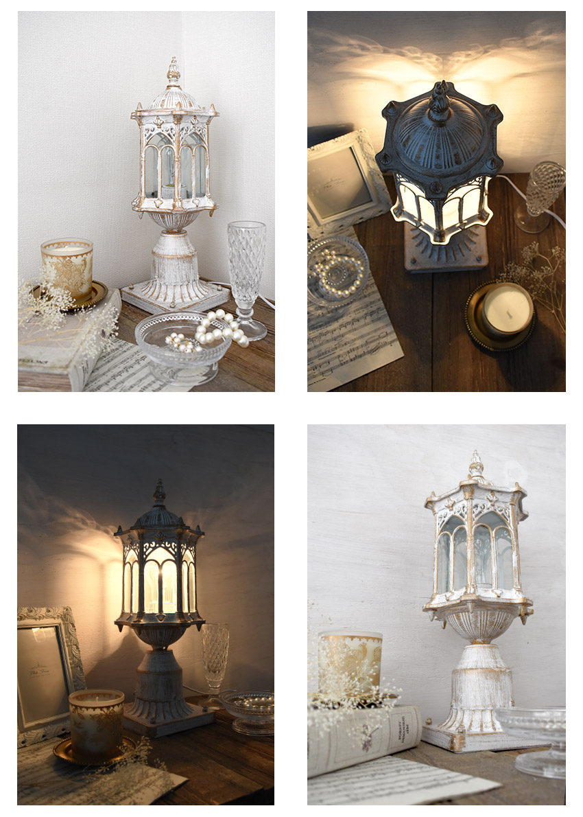 楽天市場】アンティーク調 スタンドライト LED対応 E26口径 卓上ライト