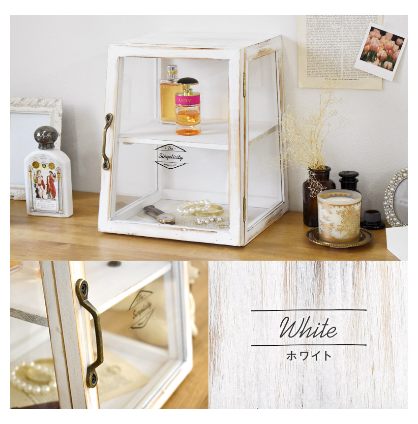 楽天市場】アンティーク調 収納棚 ミニガラスケース ショーケース