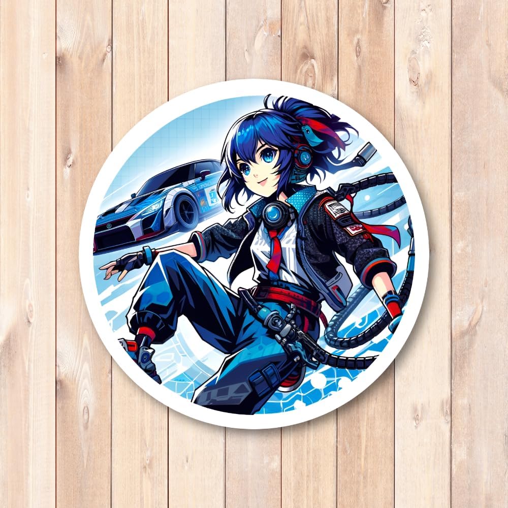 楽天市場】D-KYUUYU02 車の給油口用 サークル エネルギッシュなアニメ