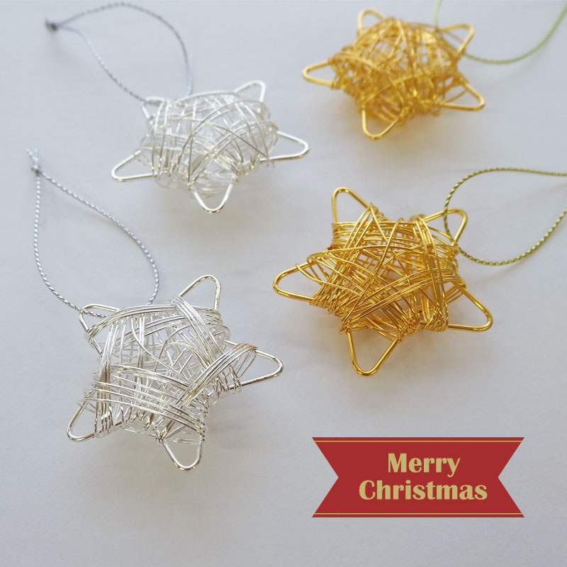 楽天市場】【2個入り】オーナメント メタル ゴールド シルバー スター