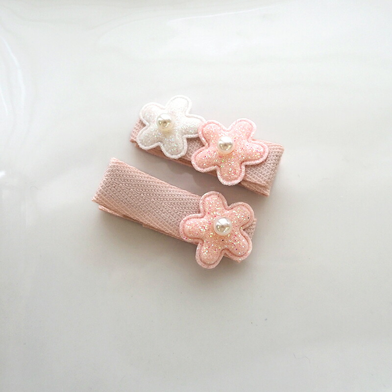 楽天市場】【2個入り】ヘアクリップ kirakira フラワー 約3.5