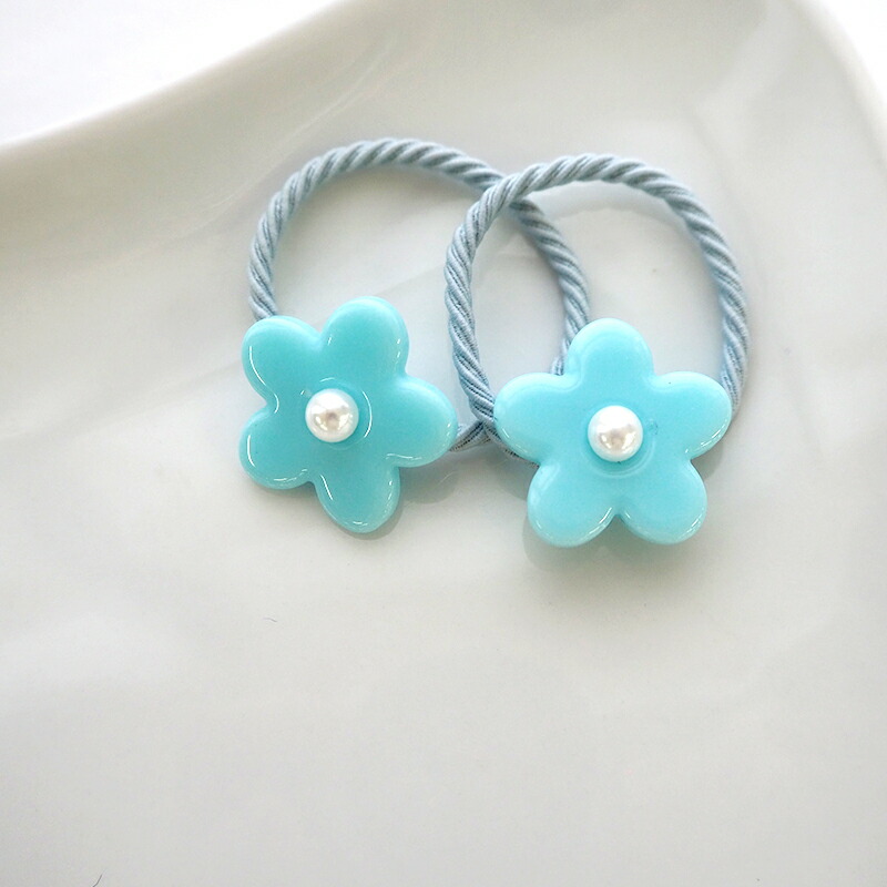 楽天市場】【2個入り】ヘアーポニー カラー フラワー 全6色 BLAZE ヘア