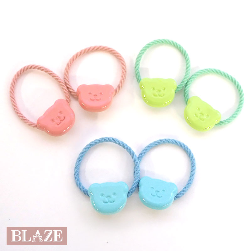 楽天市場】【2個入り】ヘアゴム くまちゃん カラフル 子ども キッズ