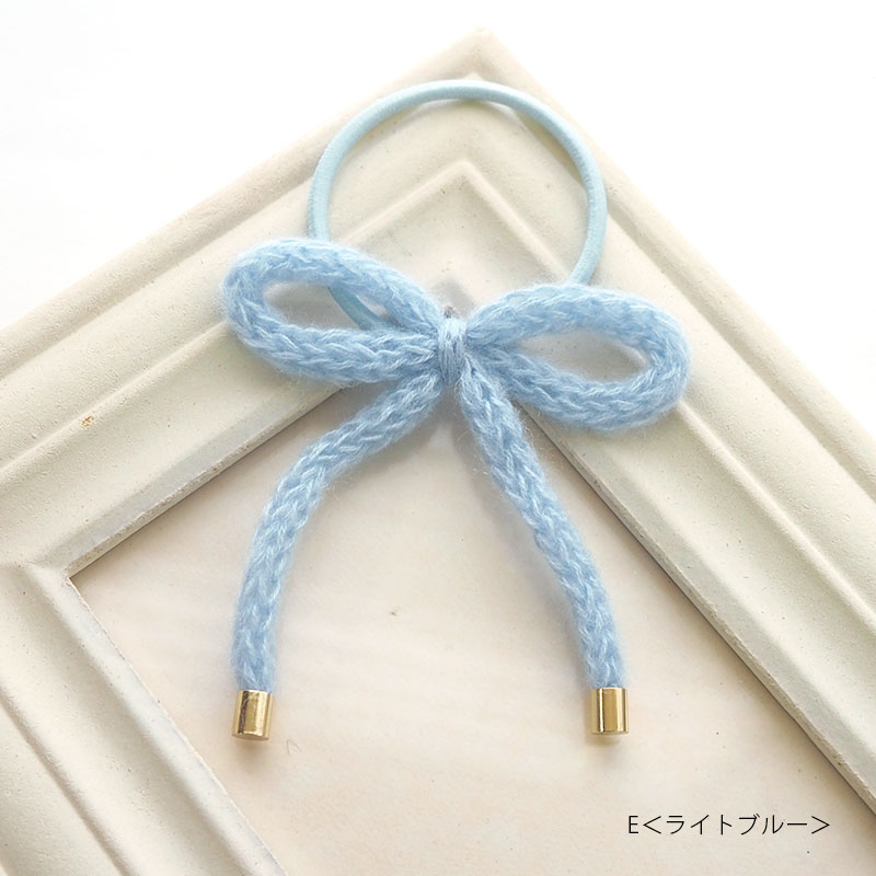 楽天市場】ヘアゴム ポニー ニットりぼん リボン ヘアアクセサリー 髪