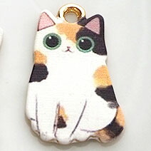 楽天市場】チャーム ねこ カン 付き 全体 全身 ネコ 猫 パーツ