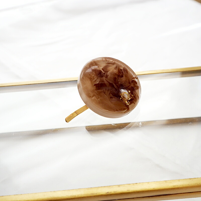 楽天市場】ポニーフック サークル マーブル ゴールド レジン ヘアゴム