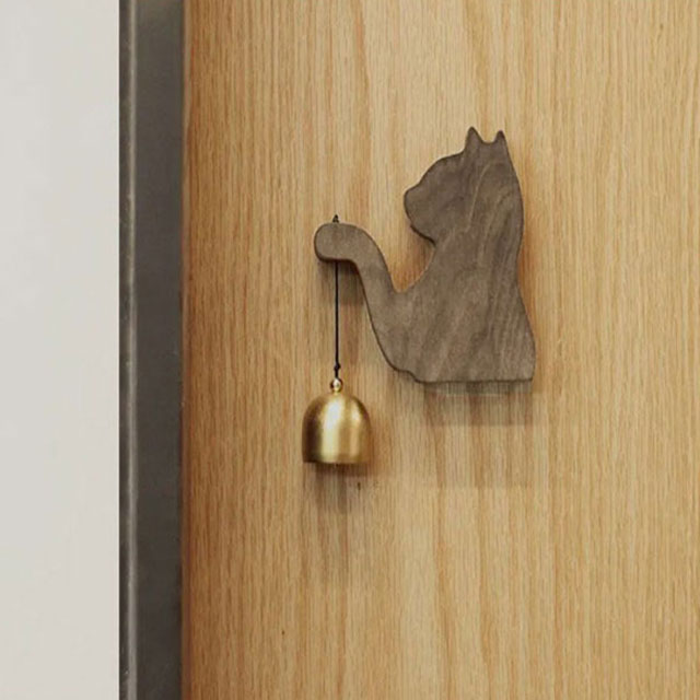 楽天市場】玄関チャイム ウィンドチャイム ドアチャイム 木彫り ねこ