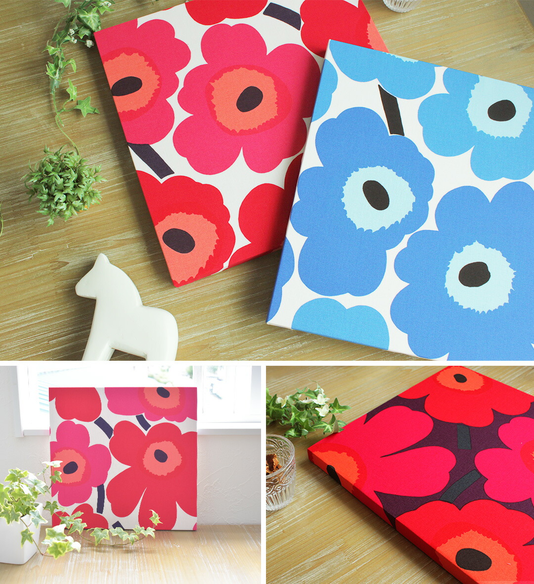 楽天市場】ファブリックパネル 3枚セット マリメッコ 北欧