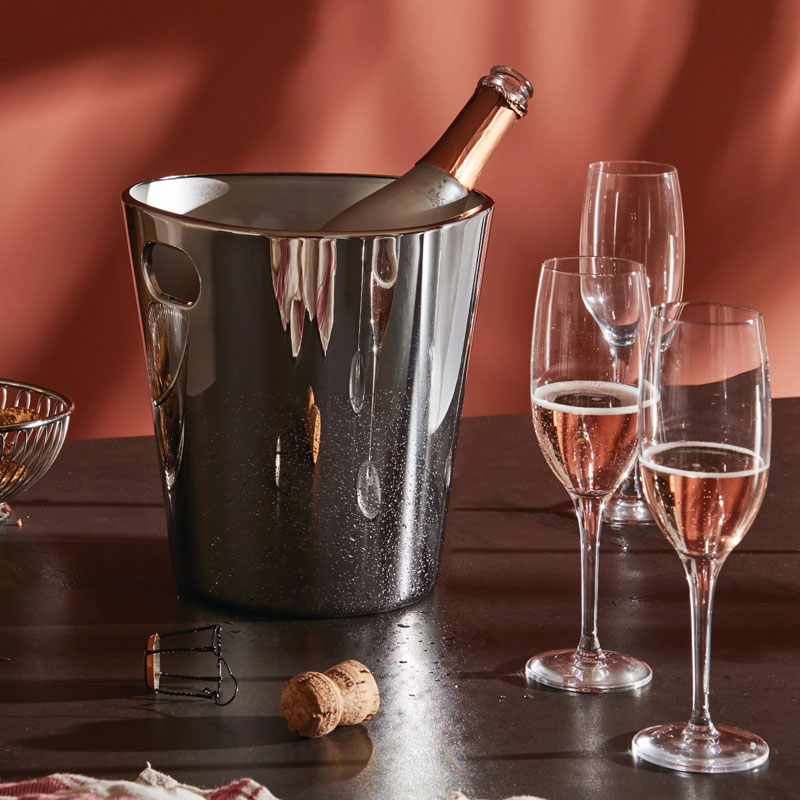 楽天市場】アレッシィ ワインクーラー ミラー仕上げ シルバー ボリー