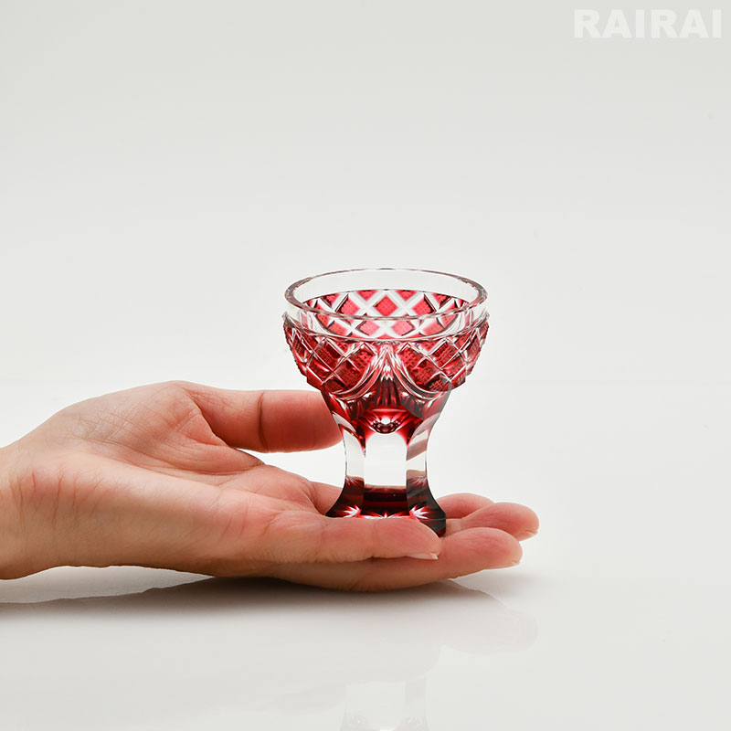 楽天市場】薩摩切子 創作 馬上杯 島津薩摩切子 金赤 黄 薩摩ガラス工芸