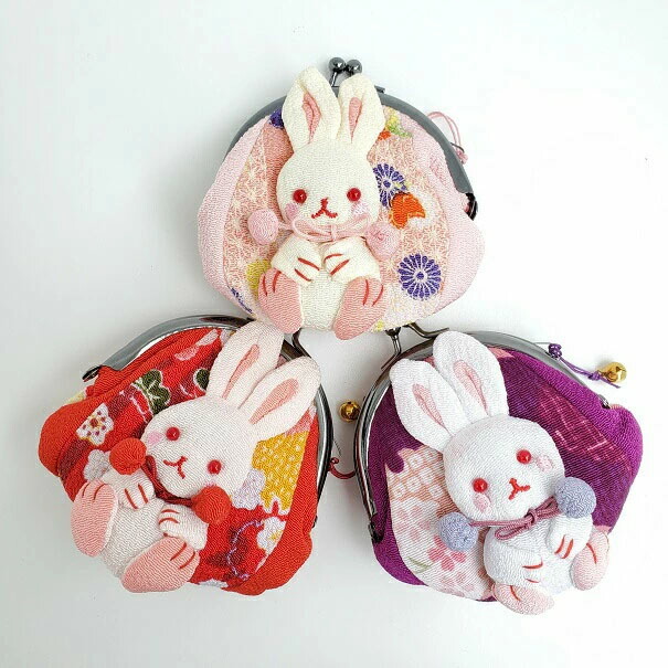 楽天市場】がま口財布 小銭入れ かわいい うさぎ がまぐち ボンボン