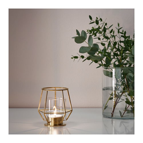 楽天市場】IKEA イケア ティーライトホルダー 10cm ゴールドカラー