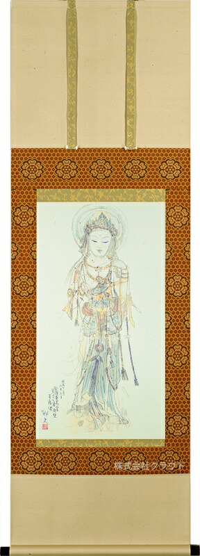 楽天市場】平山郁夫 敦煌莫高窟菩薩像 シルクロード 額 掛け軸 複製画