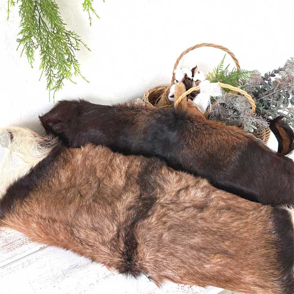 楽天市場】ゴートレザー goat 毛皮 マット 1点物 1枚革 山羊皮 ハラコ