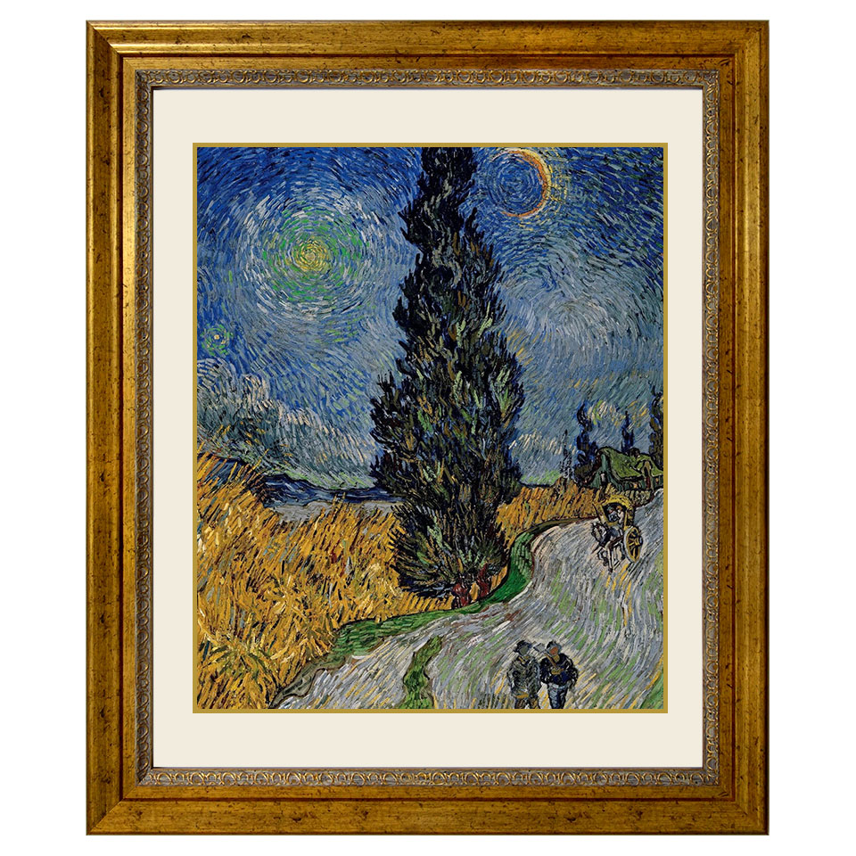 楽天市場】＊ ゴッホ 「夜のプロヴァンスの田舎道」 複製画 キャンバス