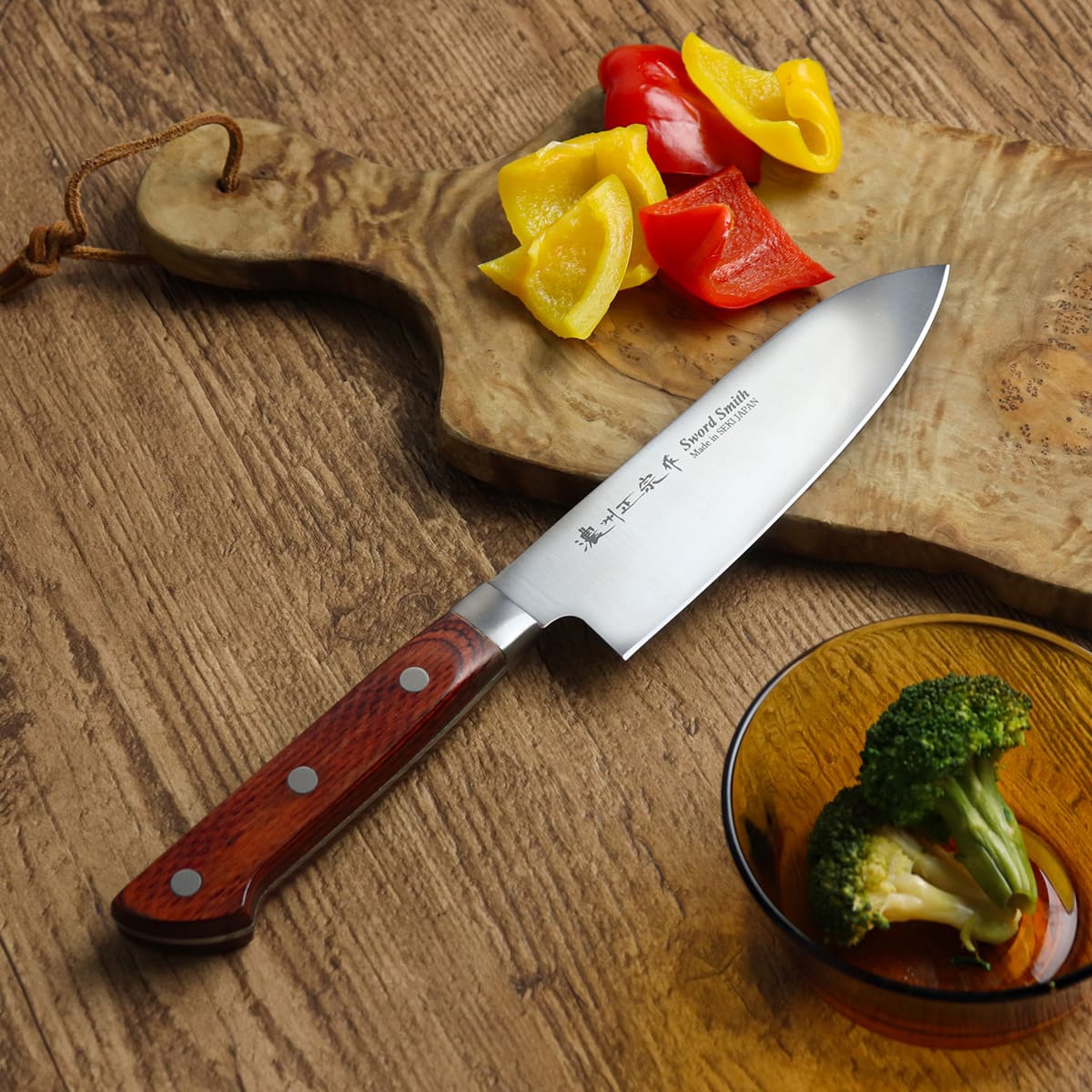 楽天市場】三徳包丁 17.5cm 濃州正宗 日本製 洋包丁 モリブデン鋼 天然