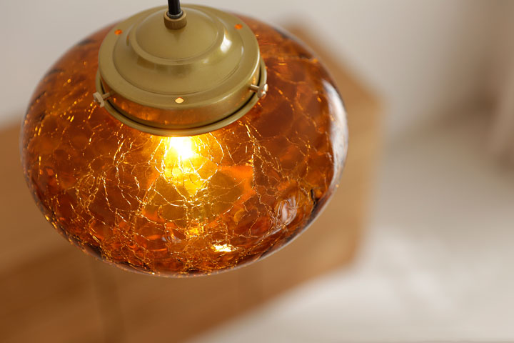 楽天市場】ペンダントライト 【 みかん / アンバー 】 1灯 ガラス