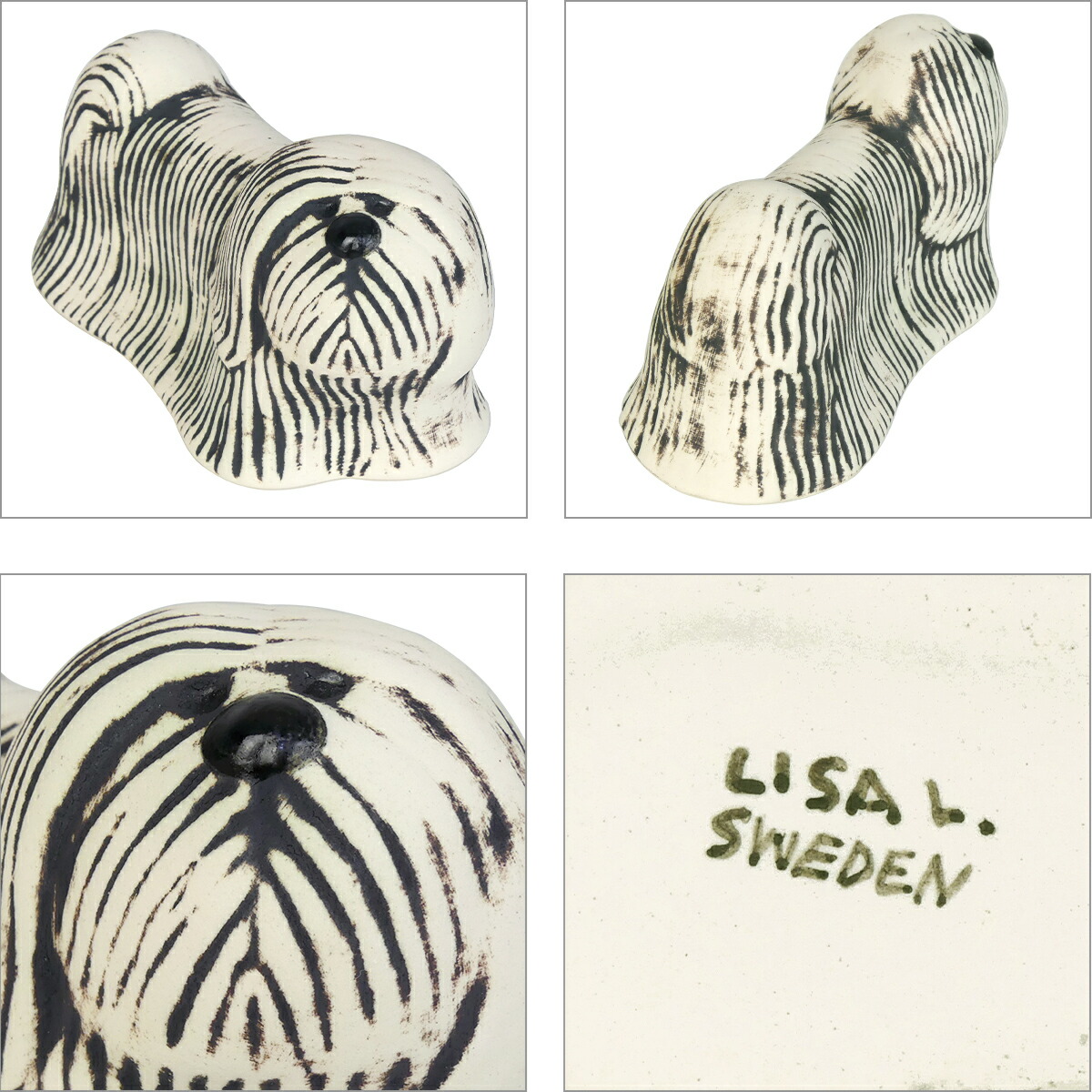 楽天市場】リサラーソン 置物 犬 ミニケンネル スカイテリアー