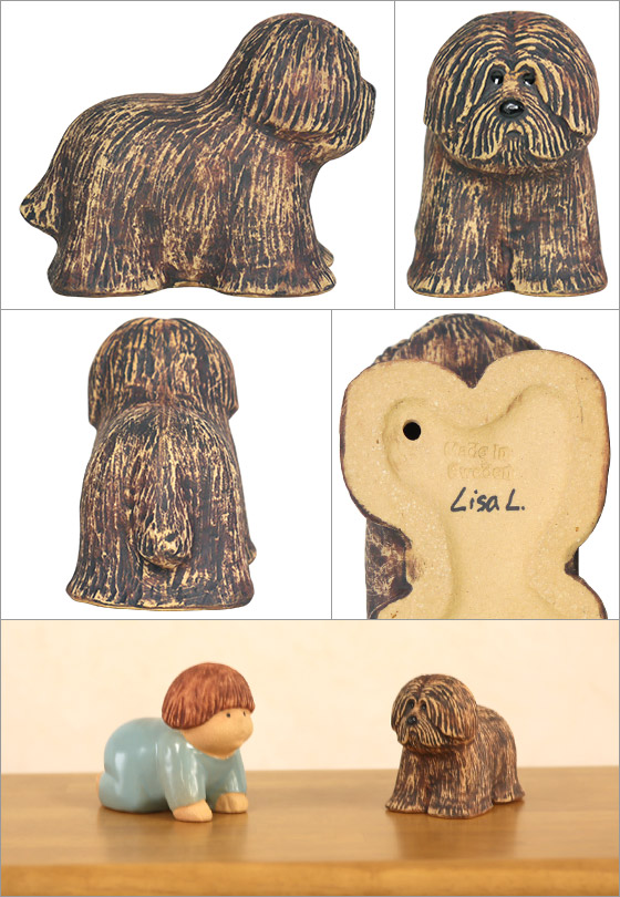 楽天市場】リサラーソン 置物 ミニケンネル ルーファス （シープドッグ