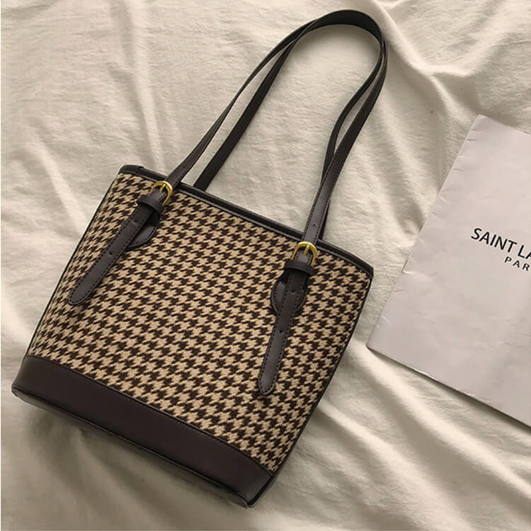 楽天市場】バッグ トートバッグ レディース チェック柄 千鳥格子 バイ